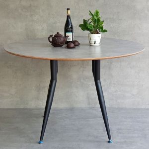 Bàn ăn tròn 120cm gỗ Plywood chân sắt vuốt côn BA158