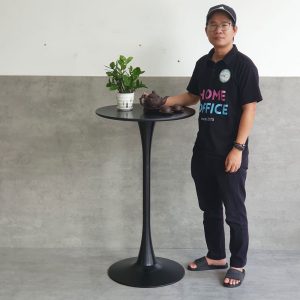Bàn bar Tulip mặt tròn 60cm chân sắt BB019