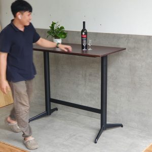 Bàn bar chữ nhật 120x60cm chân sắt sơn tĩnh điện BB023