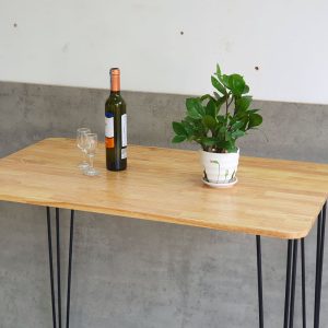 Bàn bar chữ nhật 80x60cm chân sắt Hairpin sơn tĩnh điện BB025