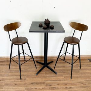 Bàn bar vuông mặt đá chân sắt BB012