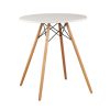 Bàn cafe Eames tròn 60cm màu trắng hoặc đen CFD68017
