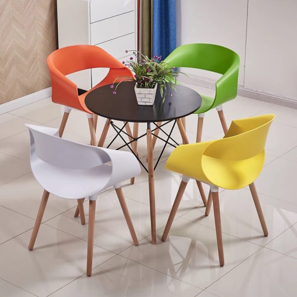 Bàn cafe Eames tròn 60cm màu trắng hoặc đen CFD68017
