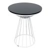 Bàn Cafe tròn 60cm gỗ CAO SU chân cổ lọ viền nhiều màu CFD68045
