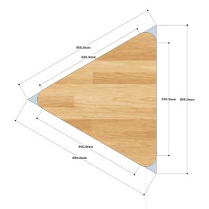 Bàn cafe gỗ cao su chân sắt đế tròn CFD68141