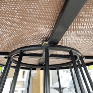 Bàn cafe mặt bàn gạch men chân sắt cổ lọ CFD68085