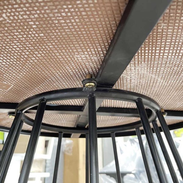 Bàn cafe mặt bàn gạch men chân sắt cổ lọ CFD68085