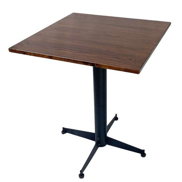 Bàn cafe vuông 60cm gỗ cao su chân sắt CFD68108