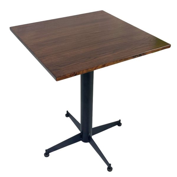 Bàn cafe vuông 60cm gỗ cao su chân sắt CFD68108
