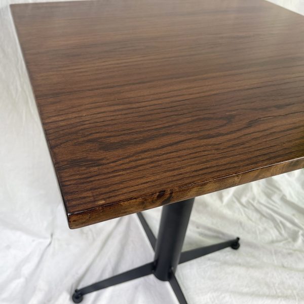 Bàn cafe vuông 60cm gỗ cao su chân sắt CFD68108