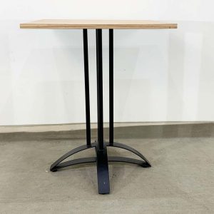Bàn cafe vuông gỗ Plywood chân sắt chữ thập cong CFD68068