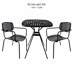 Bàn cafe, bàn ngoài trời sắt sơn tĩnh điện TTB002