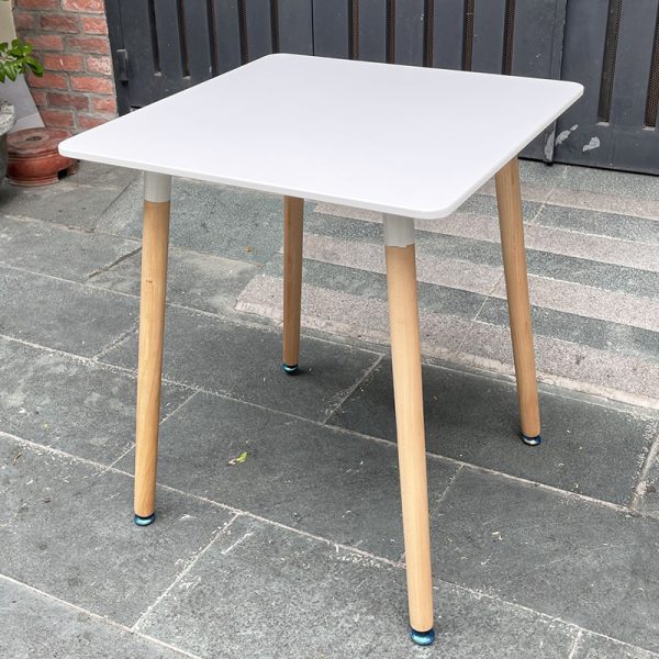 Bàn cafe Eames vuông 60cm chân gỗ ST1542A