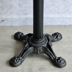 Bàn cafe vuông 60x60cm gỗ me tây dày 5 cm chân gang đúc CFD68198