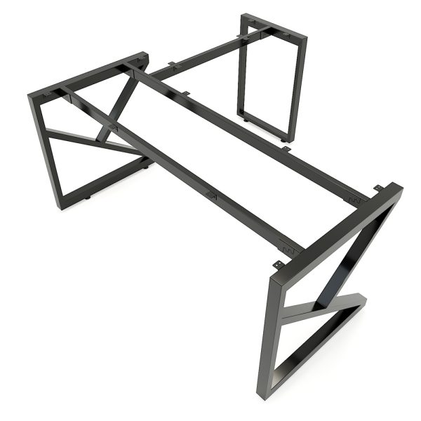 Bàn chữ L 160x150cm gỗ Plywood vân sồi chân sắt Kconcept HBKC039