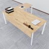 HBOV019 - Bàn chữ L 180x160 hệ Oval Concept lắp ráp
