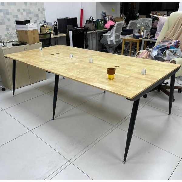 Bàn cụm 4 chỗ 120x240cm hệ CONE chân sắt lắp ráp