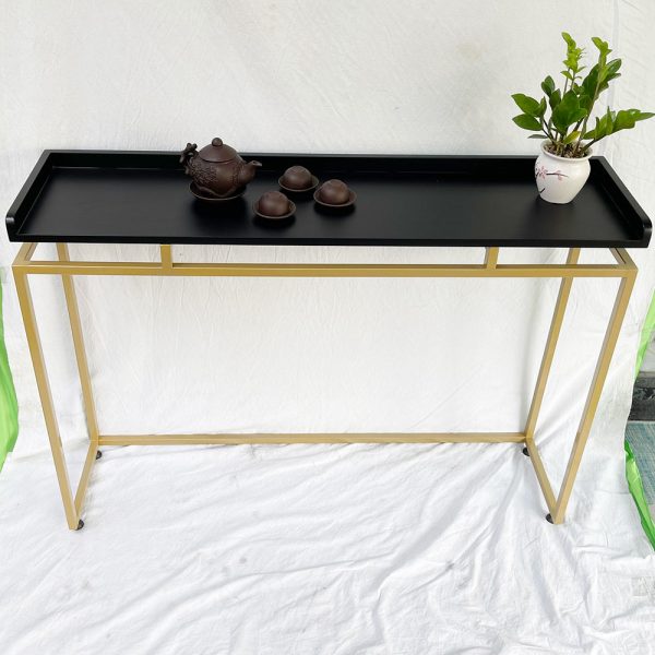 Bàn console trang trí SAMI mặt gỗ khung sắt CST037