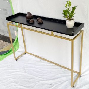 Bàn console trang trí SAMI mặt gỗ khung sắt CST037