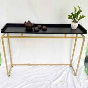 Bàn console trang trí SAMI mặt gỗ khung sắt CST037