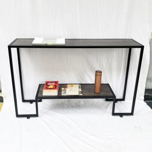 Bàn console, bàn trang trí 2 tầng gỗ màu nâu lau CST004