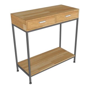 Bàn console trang trí mặt gỗ khung sắt CST038