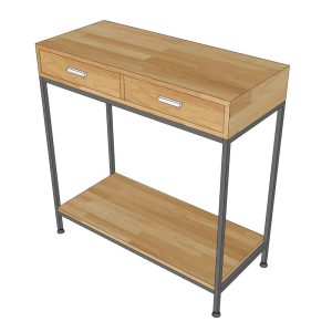 Bàn console trang trí mặt gỗ khung sắt CST038