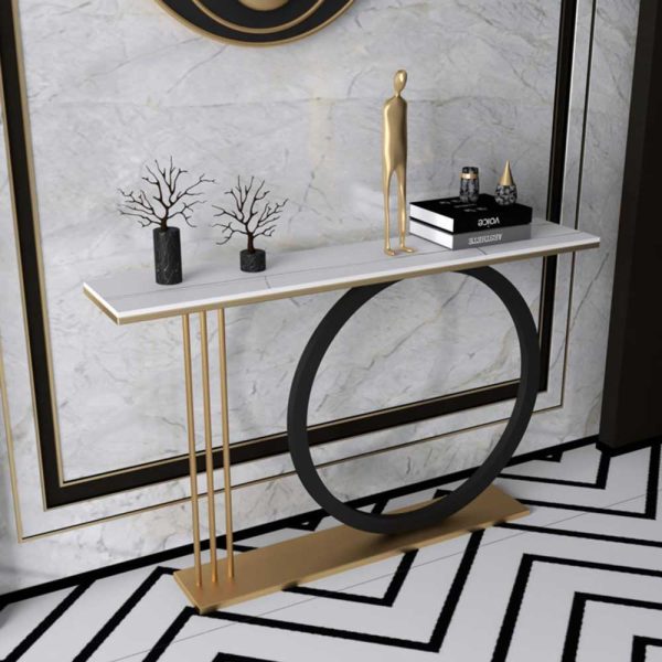 Bàn console ONI mặt đá khung sắt CST052