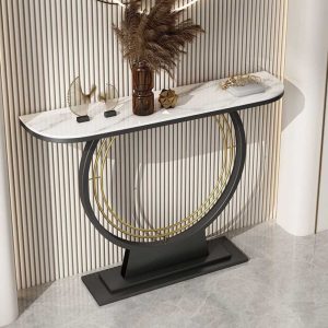 Bàn console DIN mặt đá khung sắt CST054