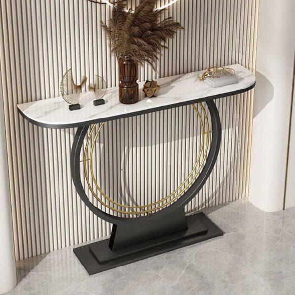 Bàn console DIN mặt đá khung sắt CST054