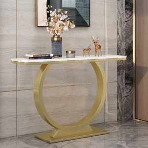 Bàn console OMAN mặt đá khung sắt CST055
