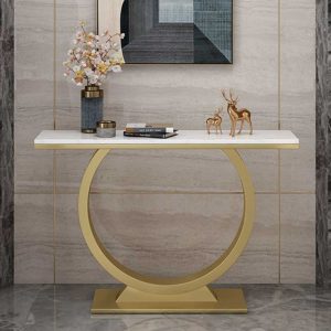 Bàn console OMAN mặt đá khung sắt CST055