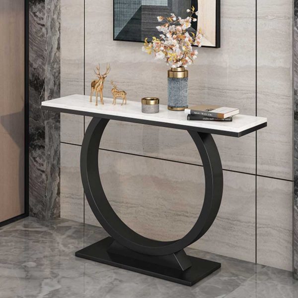 Bàn console OMAN mặt đá khung sắt CST055