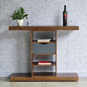 Bàn trang trí phòng khách có ngăn kéo 110x30x85cm gỗ cao su CST063