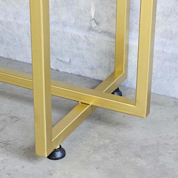 Bàn console có ngăn kéo 100x30x82cm gỗ cao su khung sắt CST074