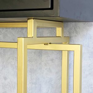 Bàn console có ngăn kéo 100x30x82cm gỗ cao su khung sắt CST074