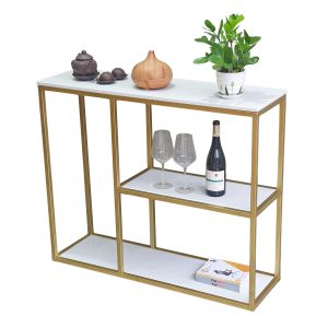 Bàn console POSY khung sắt mặt đá CST043