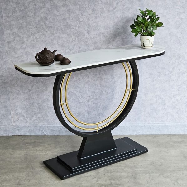 Bàn console DIN mặt đá khung sắt CST054