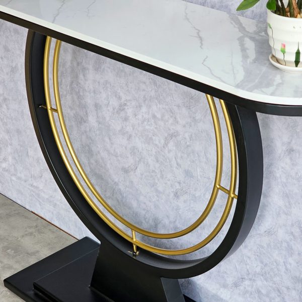 Bàn console DIN mặt đá khung sắt CST054