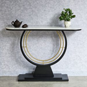 Bàn console DIN mặt đá khung sắt CST054
