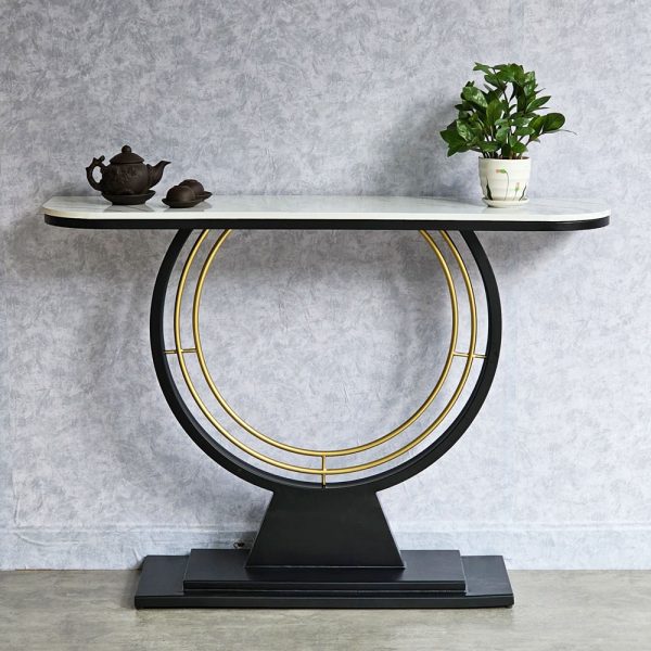 Bàn console DIN mặt đá khung sắt CST054