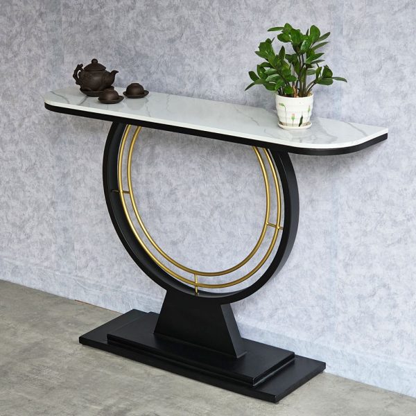 Bàn console DIN mặt đá khung sắt CST054