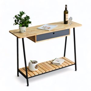 Bàn console có ngăn kéo 120x40x85cm gỗ cao su CST069