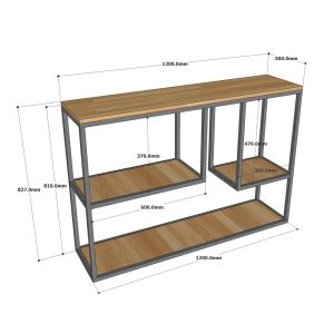 Bàn console trang trí gỗ Plywood khung sắt CSTC040