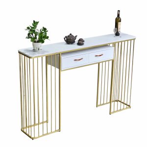 Bàn Console 160x30x100cm mặt đá chân sắt CST066