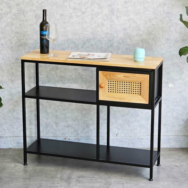 Bàn console 100x30x85cm gỗ cao su CST080