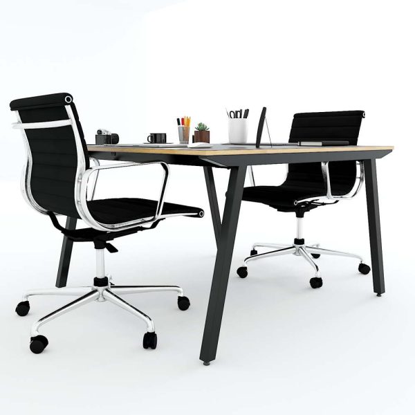 Bàn cụm 2 120x120cm gỗ Plywood hệ PLY chân lắp ráp HBPL011