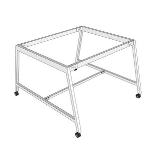 Chân sắt di động cho bàn cụm 2 người 120x20cm sơn tĩnh điện CFOS006