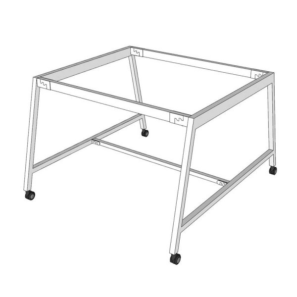 Chân sắt di động cho bàn cụm 2 người 120x20cm sơn tĩnh điện CFOS006