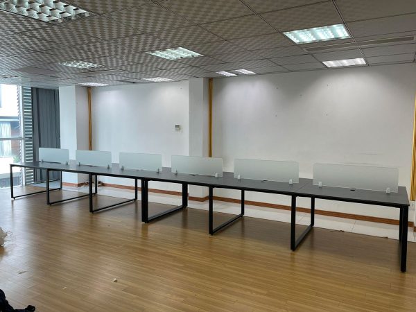 Bàn cụm 6 người 120x360cm hệ RECTANG chân sắt lắp ráp